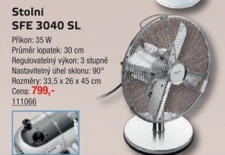 Stolní ventilátor Sencor SFE 3040SL