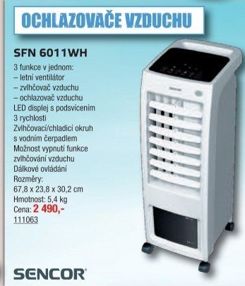 Ochlazovač vzduchu Sencor SFN 6011WH