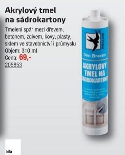 Akrylový tmel na sádrokartony Den Braven