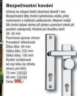 Bezpečnostní kování