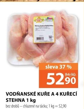 Kuře + 4 kuřecí stehna Vodňanské kuře