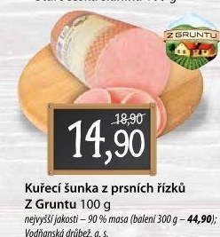 Šunka kuřecí prsní nejvyšší jakosti Z Gruntu