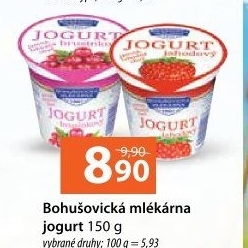 Ochucený jogurt Bohušovická mlékárna
