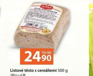 Těsto listové cereální Sláma