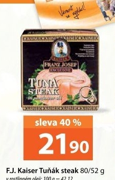 Tuňák steak v oleji Exclusive Franz Josef Kaiser