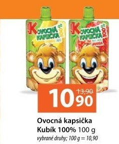 Kapsička ovocná 100% Kubík