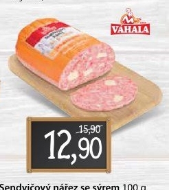 Nářez sendvičový se sýrem Váhala