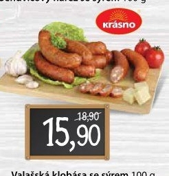 Valašská klobása se sýrem Krásno