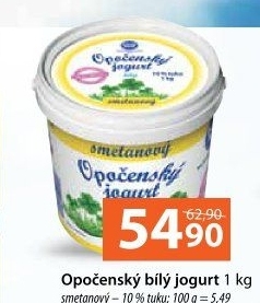 Bílý jogurt smetanový Opočenský Bohemilk