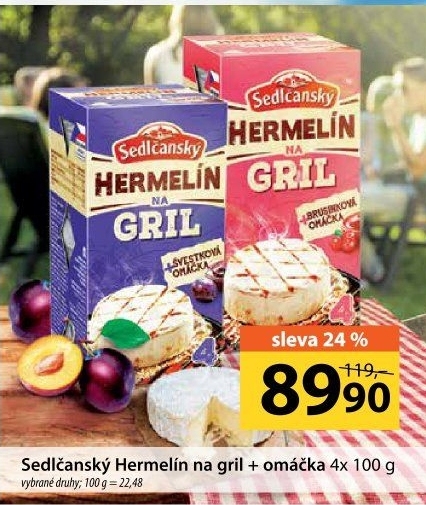 Sýr Hermelín na gril Sedlčanský