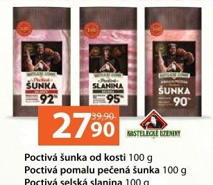 Šunka od kosti poctivá nejvyšší jakosti Kostelecké uzeniny