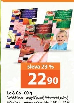 Šunka pražská nejvyšší jakosti LE&amp