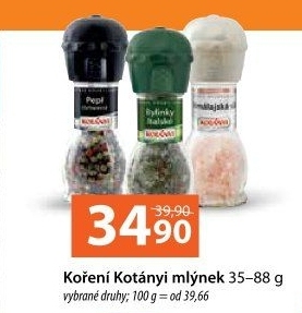 Mlýnek s kořením Kotányi