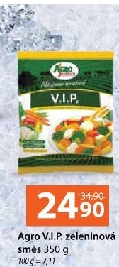 Zeleninová směs mražená V.I.P.Agro Jesenice