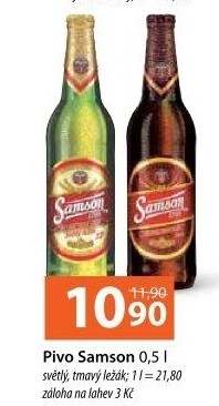 Pivo světlý ležák Samson