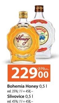 Pálenka Slivovice s medem Bohemia Honey Rudolf Jelínek