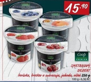 Dezert smetanový Coop Premium