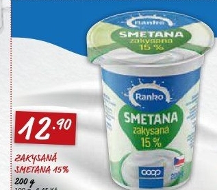 Smetana zakysaná Ranko 15%