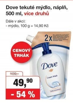 Tekuté mýdlo Dove - náhradní náplň