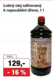 Olej lněný rafinovaný HB-Lak