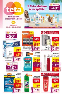 akční leták Teta drogerie 11.7.2019-22.7.2019