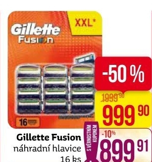Náhradní hlavice pánské Gillette Fusion