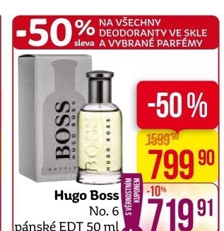 Toaletní voda pánská No.6 Hugo Boss