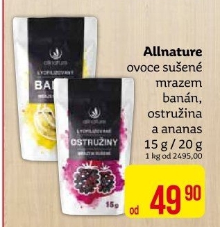 Mrazem sušené ostružiny Allnature