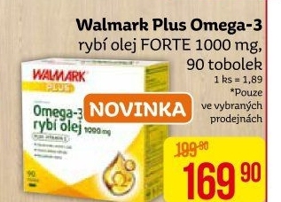 Doplněk stravy Omega-3 rybí olej Plus Walmark
