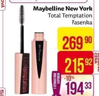 Řasenka Total Temptation Maybelline