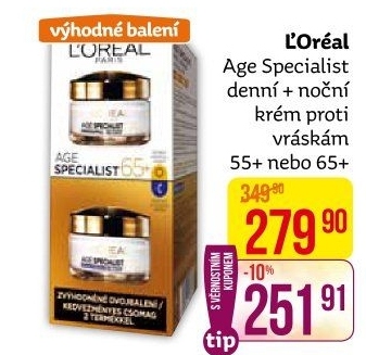 Balení krém denní a noční Age Specialist L'