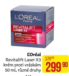 Krém pleťový proti vráskám Laser X3 Renew Revitalift L'