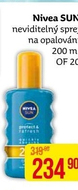 Sprej na opalování neviditelný OF 20 Sun Nivea