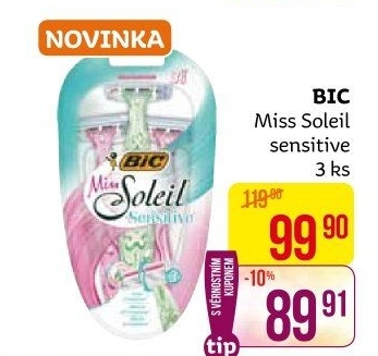 Holítka jednorázová dámská Sensitive Miss Soleil Bic