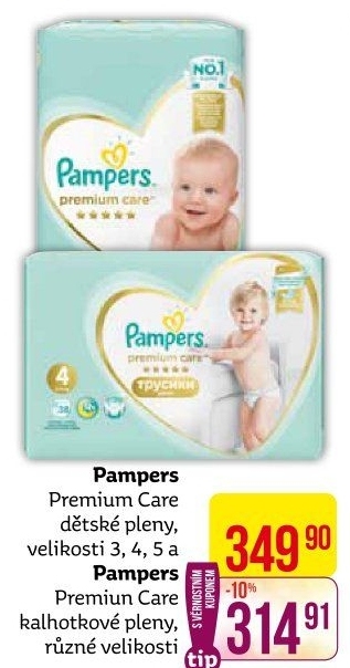 Pleny dětské Pampers Premium Care