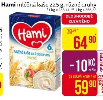 Kaše mléčná Hami