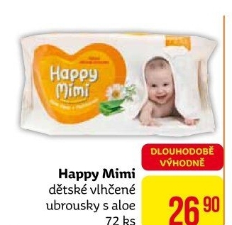 Vlhčené ubrousky dětské Happy Mimi