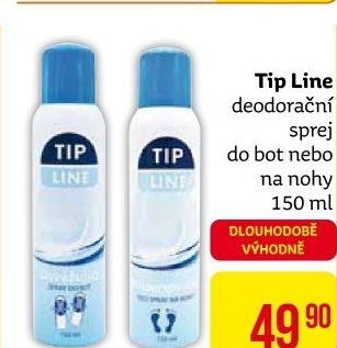 Deodorant sprej do bot Tip Line