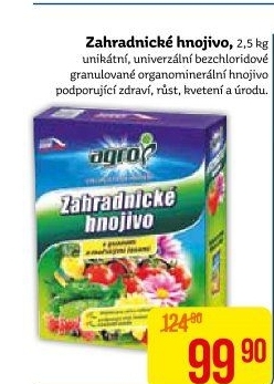 Zahradnické hnojivo Agro