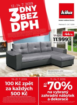 akční leták Kika nábytek 11.7.2019-24.7.2019