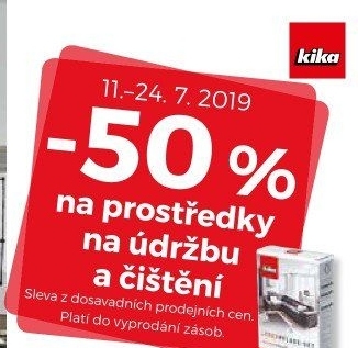 -50% na prostředky na údržbu a čištění