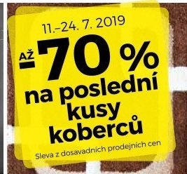 ´-70% na poslední kusy koberců
