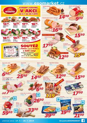 akční leták ESO MARKET 17.7.2019-28.7.2019