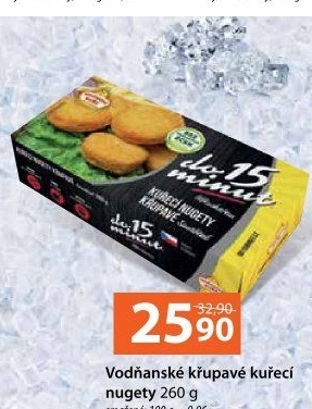 Nugetky kuřecí smažené mražené Vodňanské kuře