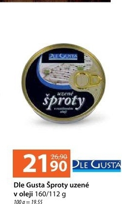 Šproty uzené v oleji Dle Gusta
