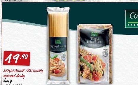 Těstoviny semolinové Coop Premium