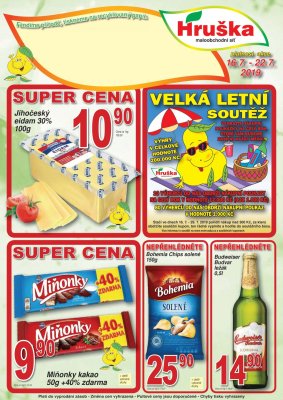 akční leták Hruška 16.7.2019-22.7.2019