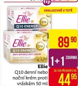 Krém pleťový proti vráskám Q10 Ellie
