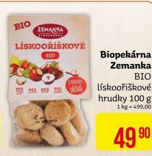 Sušenky hrudky bez lepku bio Biopekárna Zemanka