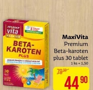 Doplněk stravy Beta-karoten plus Premium MaxiVita